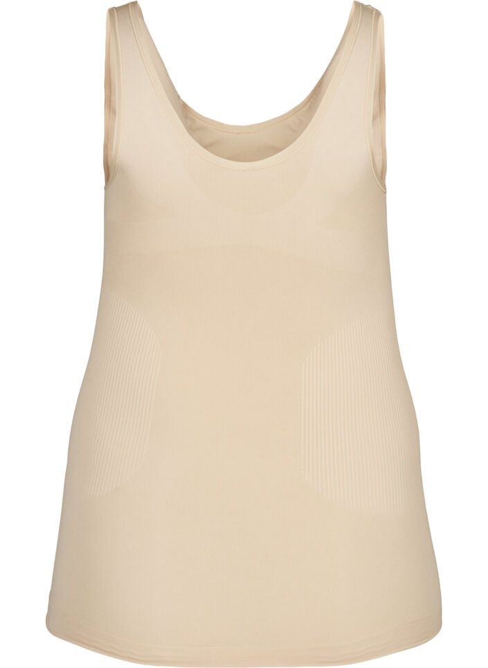 Top modelujacy z szerokimi ramiaczkami, Beżowy, Packshot image number 1