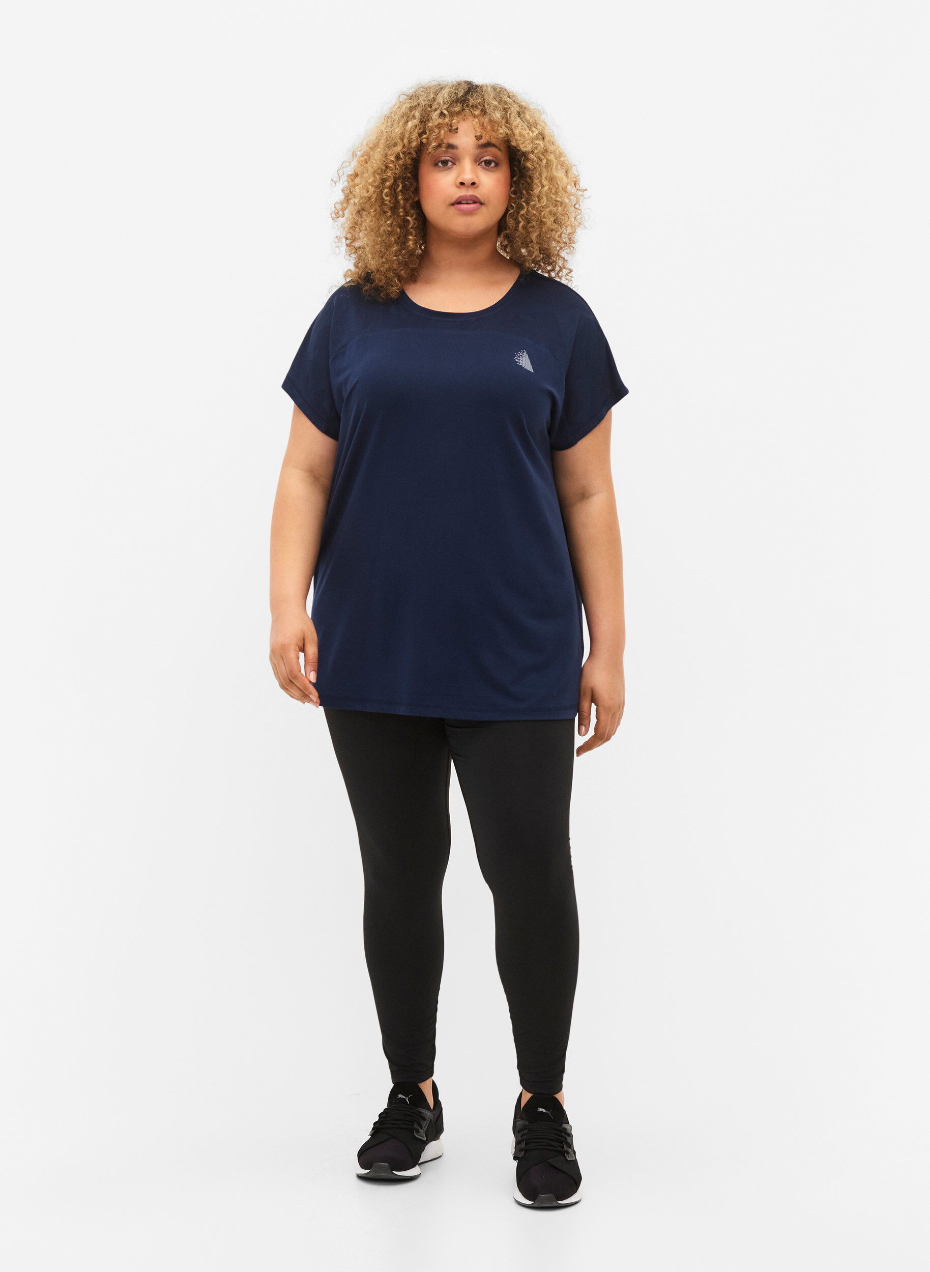 Zizzi Koszulka treningowa z okraglym dekoltem, Black Iris ASS, Model image number 2