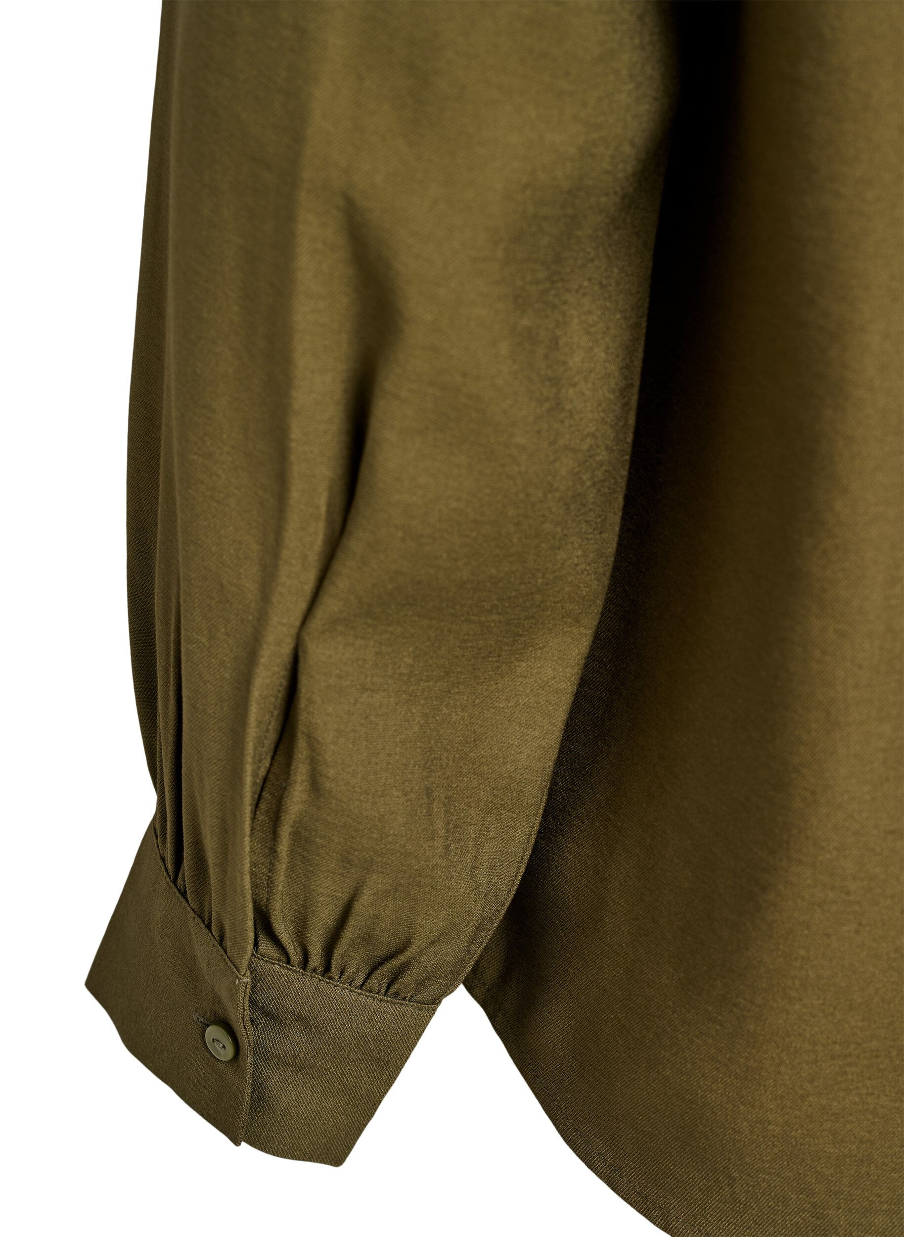 Zizzi Bluzka koszula z ozdobnym zapieciem na guzik z tylu, Zielony, Packshot image number 4