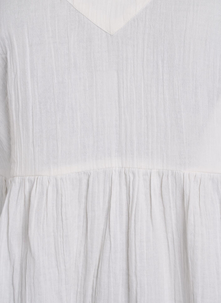 Bawelniana sukienka plazowa z waskimi ramiaczkami, Biały, Packshot image number 2