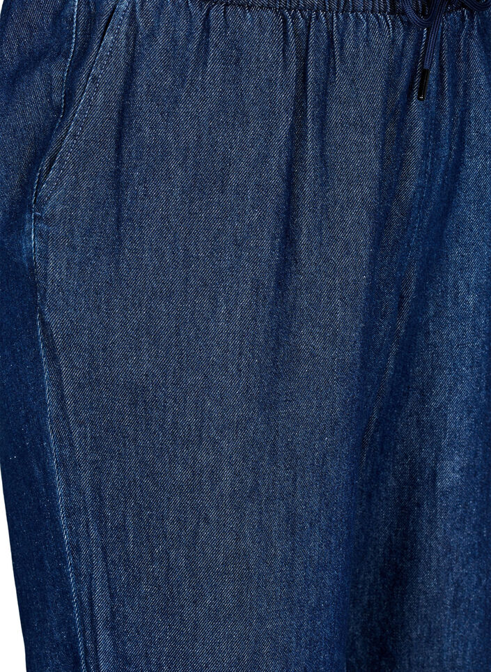 Jeansy o prostym kroju z elastycznym paskiem w talii, Niebieskie, Packshot image number 2