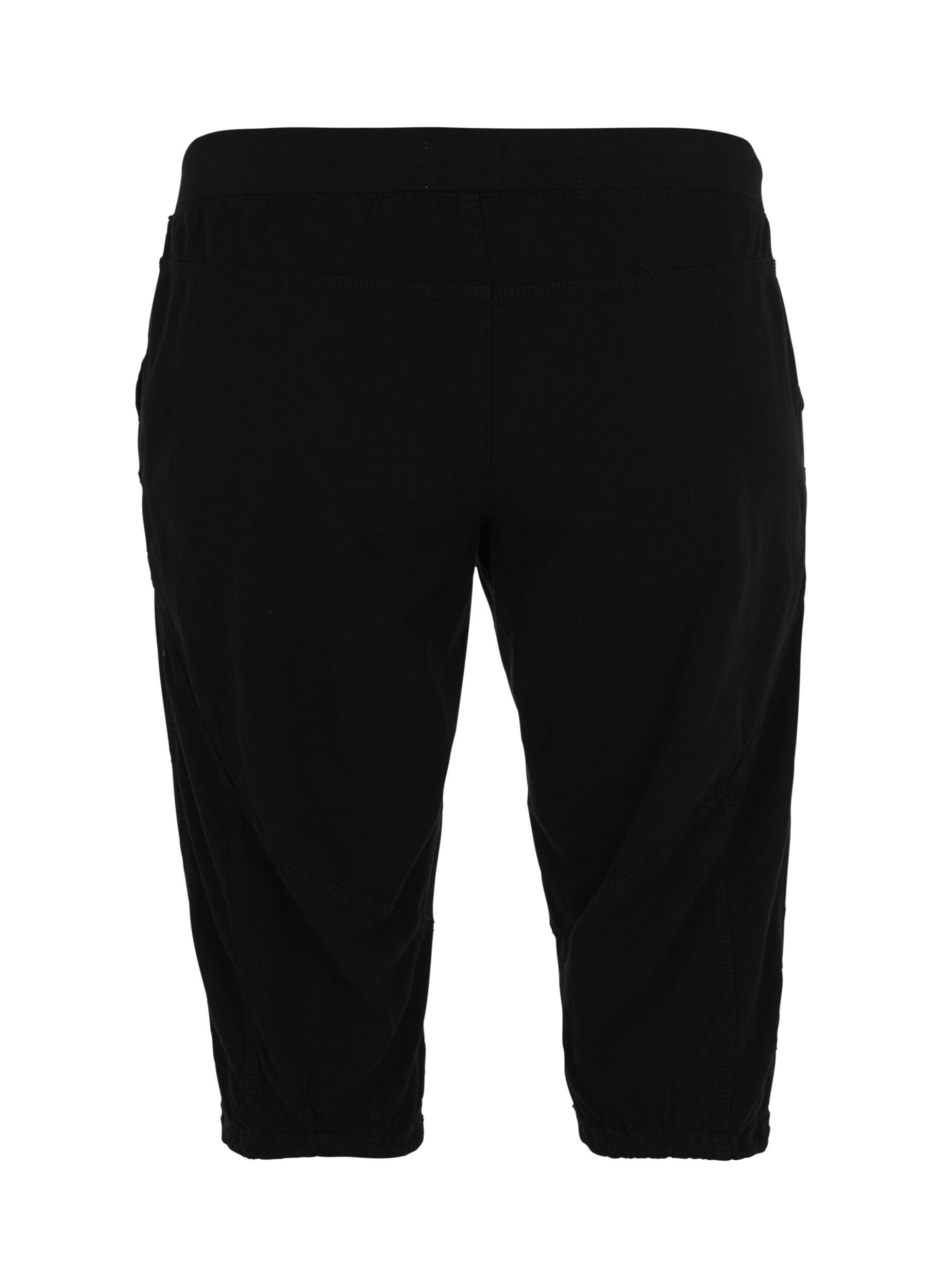 ZizziBawelniane spodnie capri, Czarne, Packshot image number 1