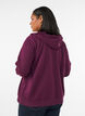 Bluza z kapturem, zamkiem blyskawicznym i kieszeniami, Fioletowy, Model image number 2