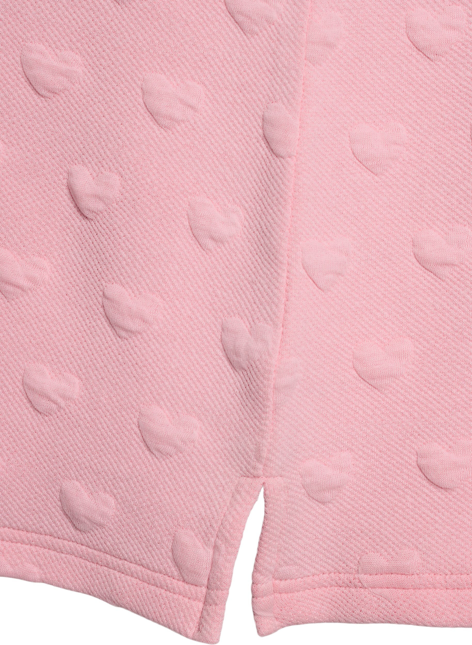 Zizzi Koszulka z nadrukiem z dzianiny bawelnianej z efektem wypuklosci, R&oacute;żowy, Packshot image number 3