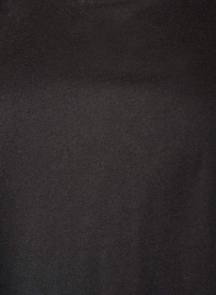 T-shirt z asymetrycznym koronkowym wykonczeniem, Czarne, Packshot image number 2