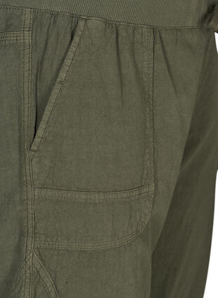 Bawelniane spodnie capri, Ivy Green, Packshot image number 2
