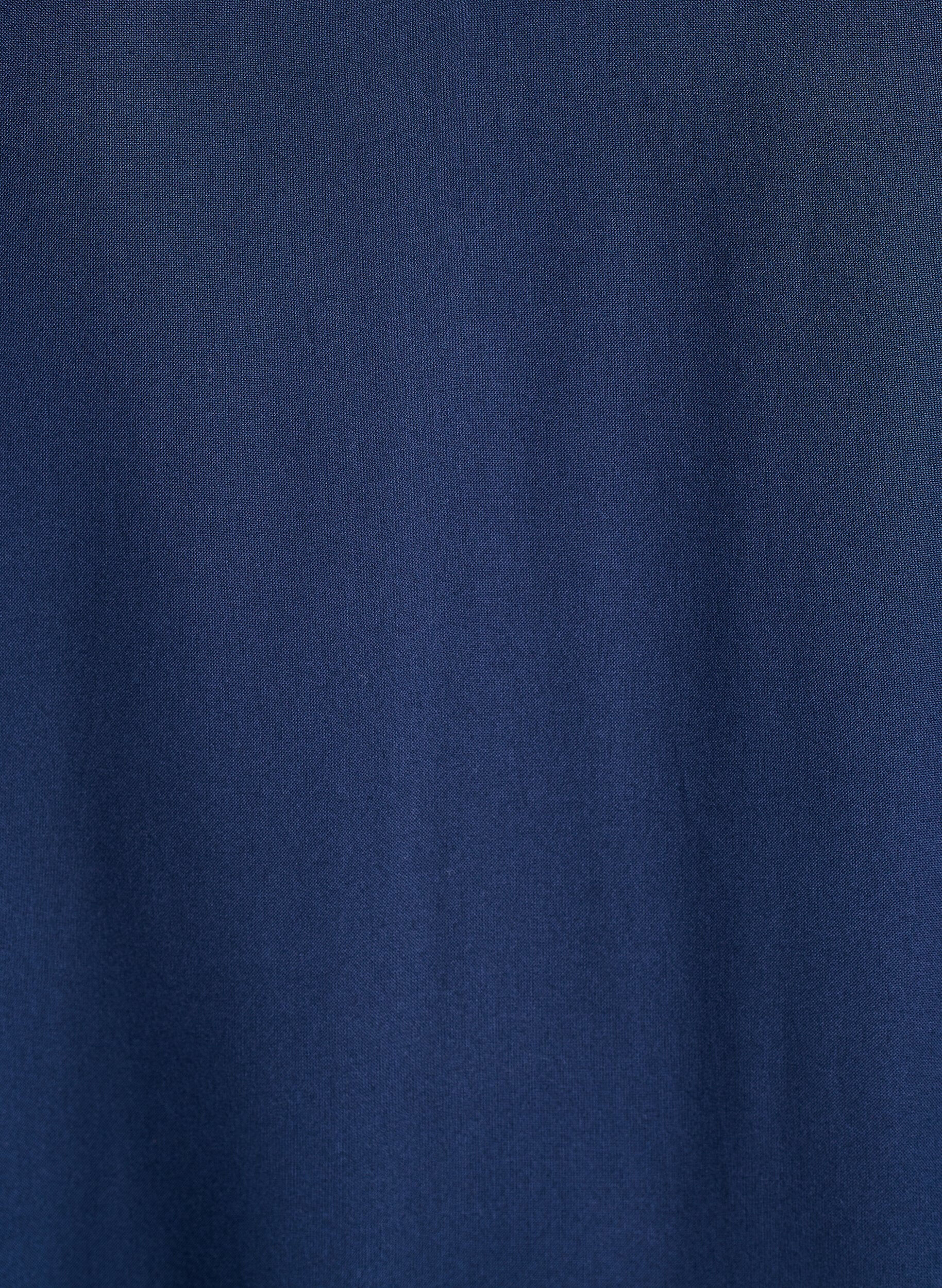 Zizzi Sukienka plazowa z wiskozy z ozdobnymi ramionami, Niebieskie, Packshot image number 2