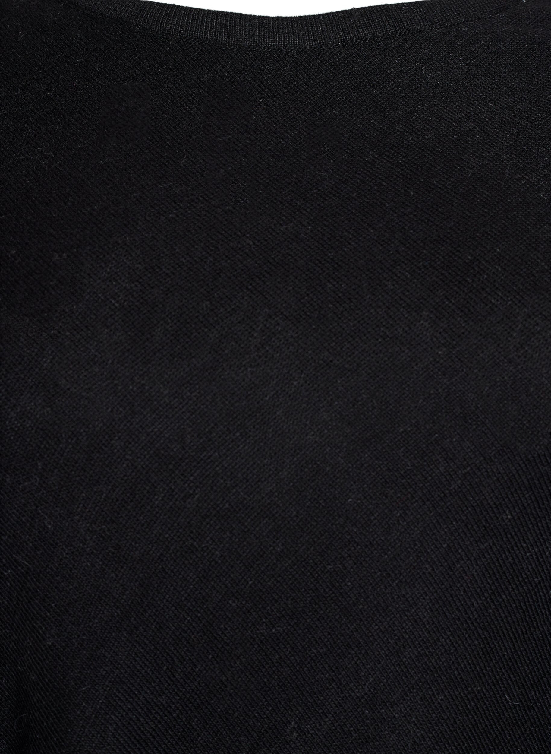 ZizziPonczo z cienkiej dzianiny, Czarne, Packshot image number 2