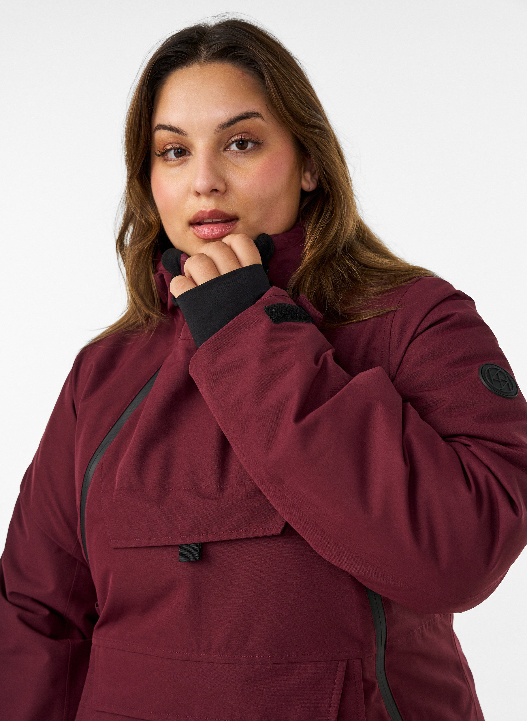 ZizziFunkcjonalna kurtka typu anorak z kapturem, Czerwony, Model image number 3