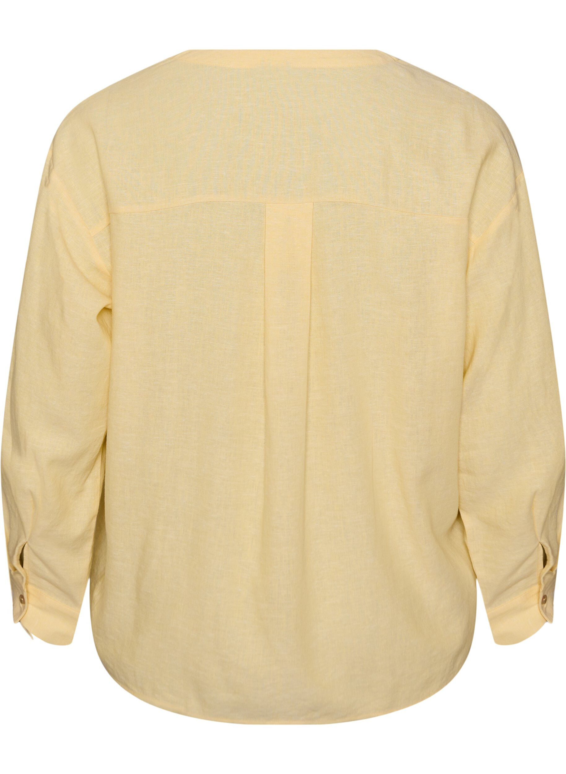 Zizzi Bluzka z lnu i wiskozy z dekoltem w ksztalcie litery V, 1211, Packshot image number 1