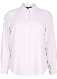 Bawelniana koszula z dlugim rekawem, White Taupe Stripe, Packshot
