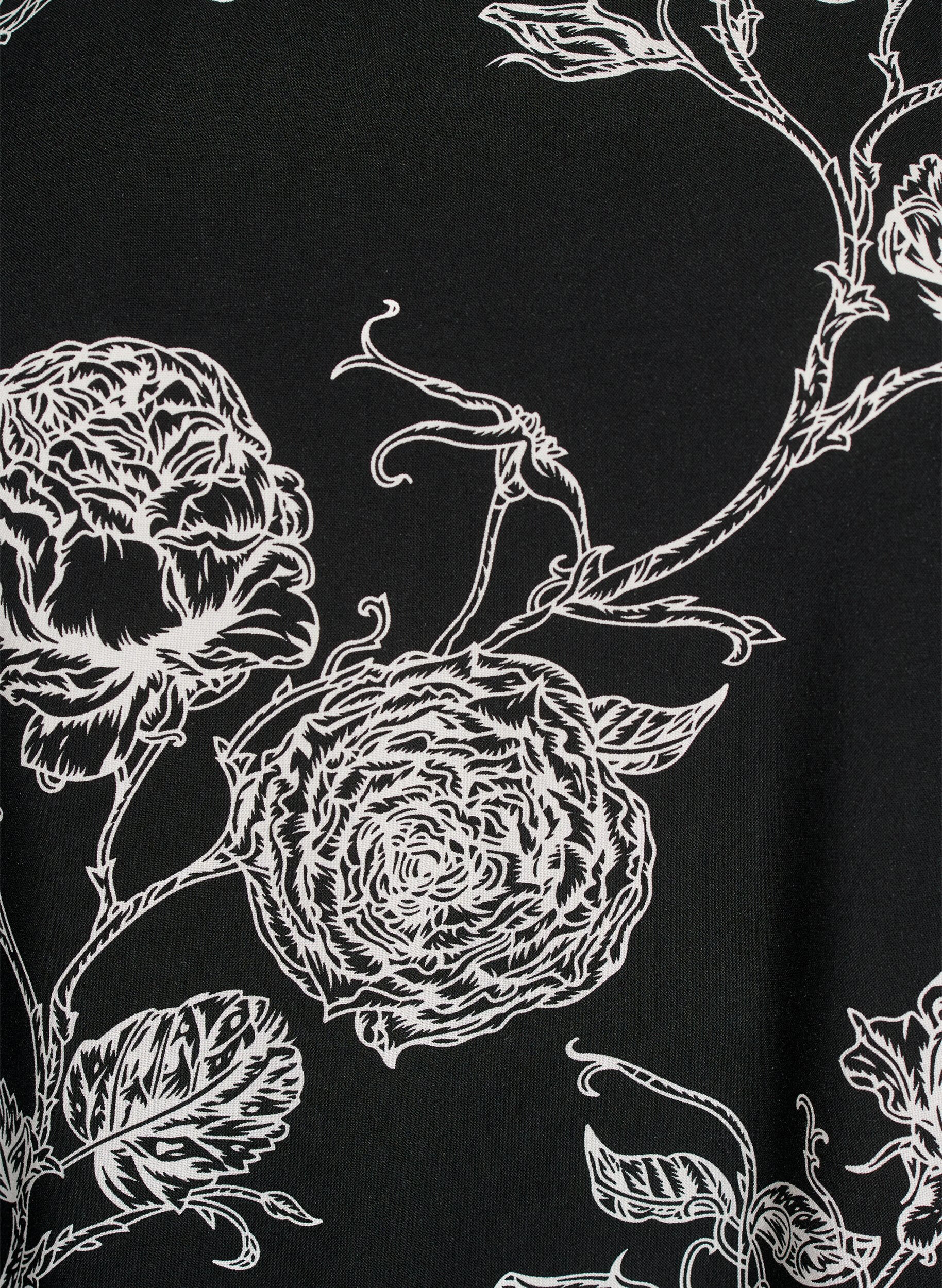 Zizzi Sukienka z wiskozy z wcieciem, Czarne, Packshot image number 2