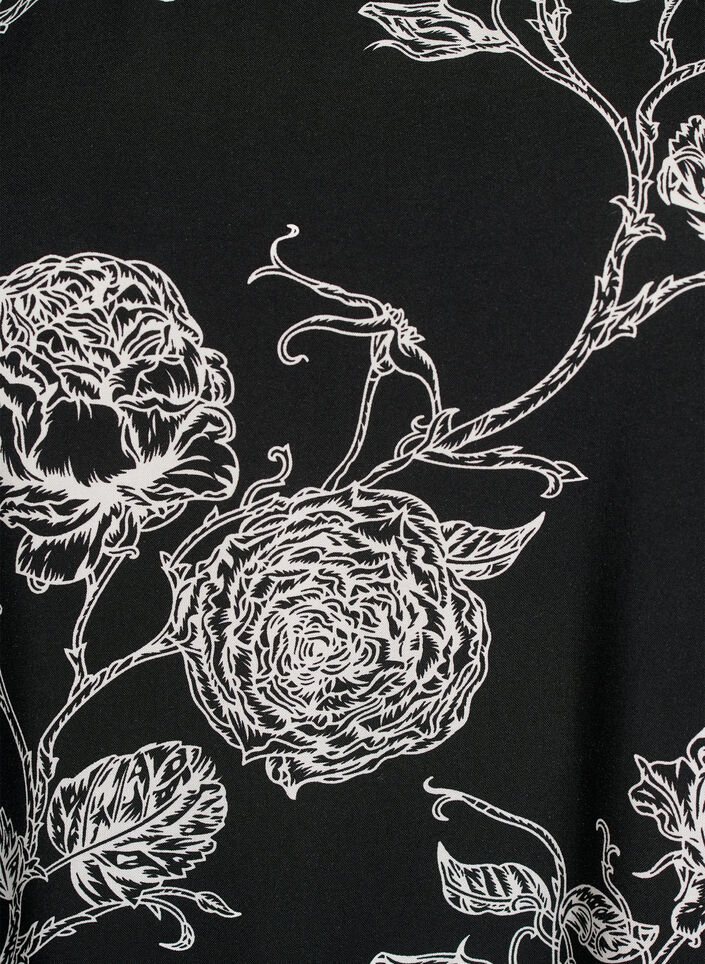 Sukienka z wiskozy z wcieciem, Czarne, Packshot image number 2