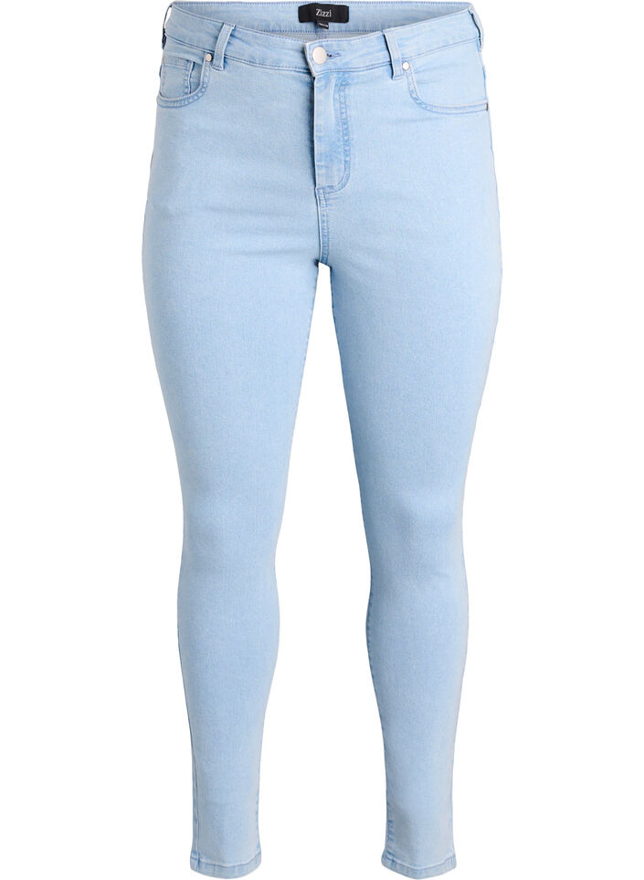 Jeansy super slim z wysokim stanem Amy, Niebieskie, Packshot image number 0