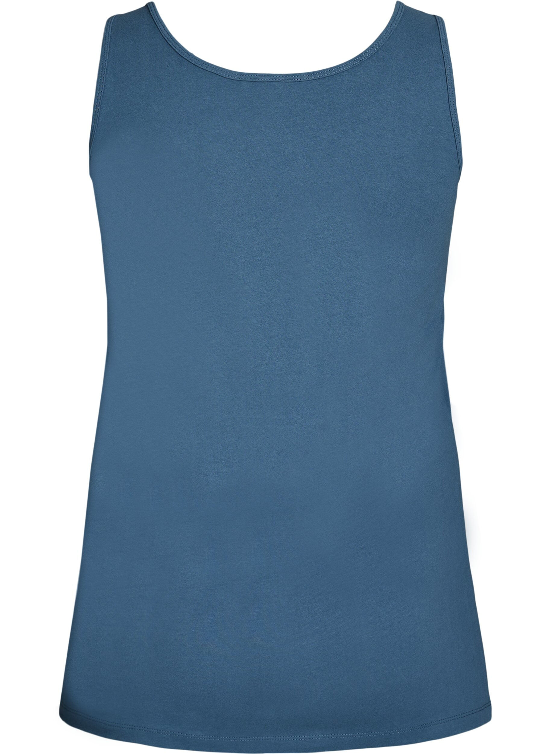 Zizzi Podstawowy top bawelniany w jednolitym kolorze, Szary, Packshot image number 1