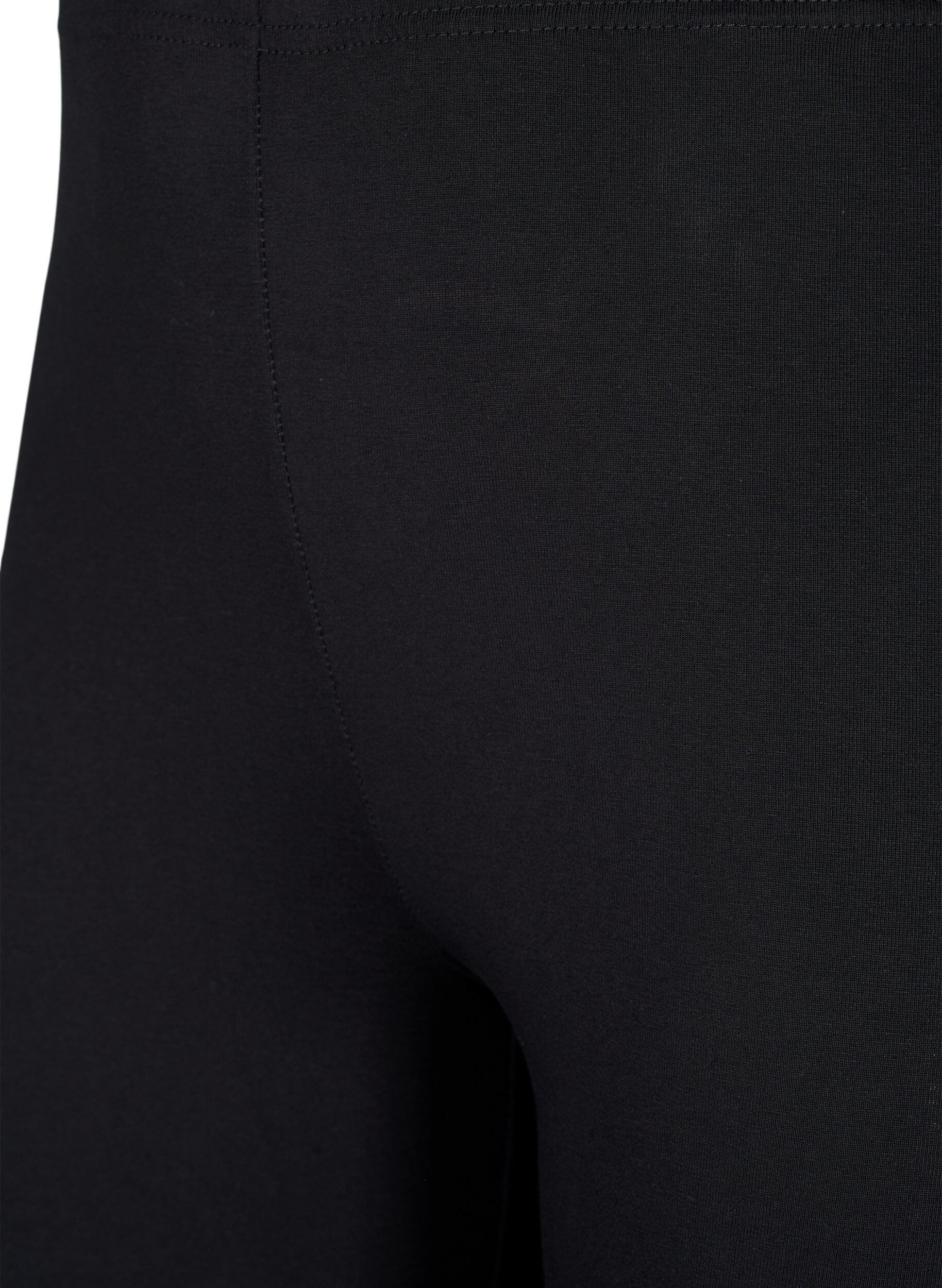 Zizzi2-pack bawelniane legginsy, Czarne, Packshot image number 2