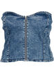 Dzinsowy gorset z suwakiem, Blue denim, Packshot image number 0