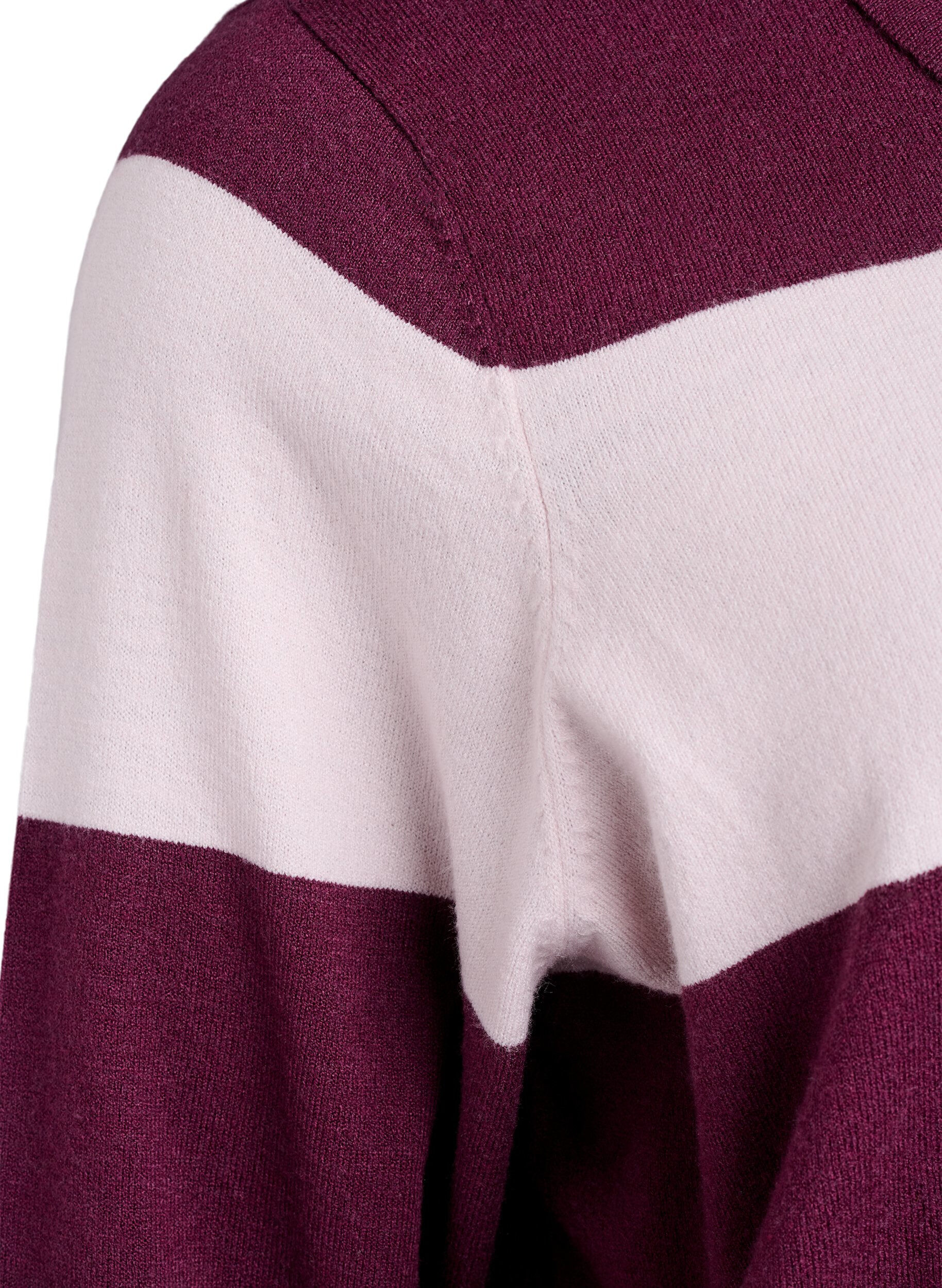 Zizzi Dzianinowa bluzka z kolnierzykiem, Czerwony, Packshot image number 3