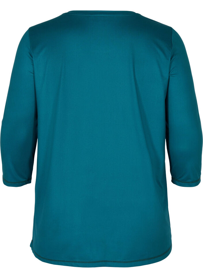 Sportowy top z rekawami 3/4, Zielony, Packshot image number 1