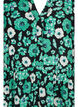 	 Floral tunic in viscose, Green Flower AOP, Packshot image number 2