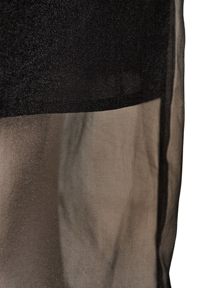 Dluga sp&oacute;dnica w stylu organzy, Czarne, Packshot image number 3