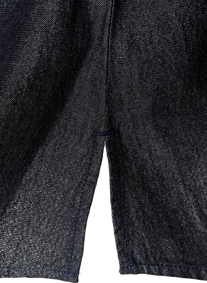Koszula z denimu z nitka brokatowa i rekawami 3/4, Ciemnoszary, Packshot image number 3