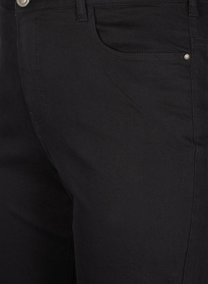  Jeansy Gemma o prostym kroju z wysokim stanem, Czarne, Packshot image number 2