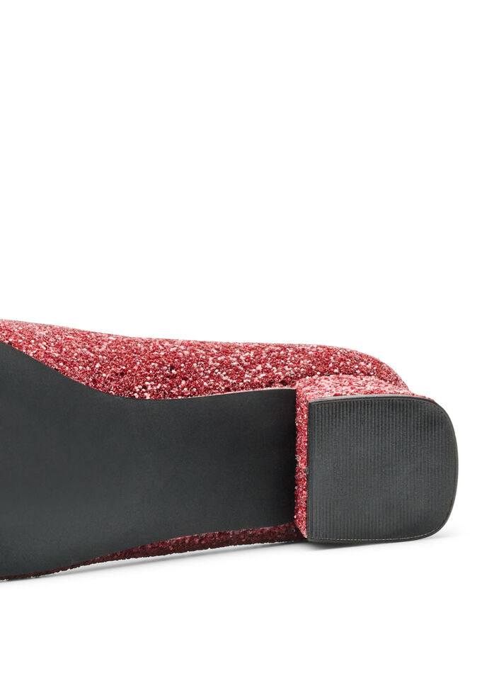 Cz&oacute;lenka z brokatowym wykonczeniem i kokarda, Czerwony, Packshot image number 4