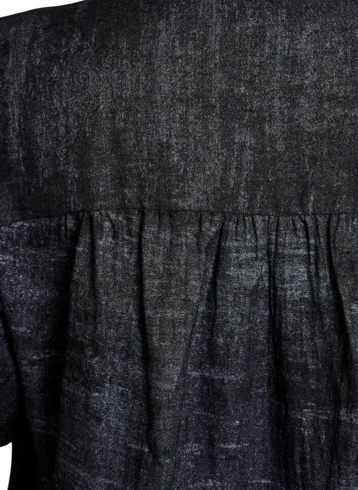 Luzna bluzka z kolnierzykiem i guzikami, Czarne, Packshot image number 3