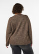 Sweter z dekoltem w serek, Brązowy, Model image number 2