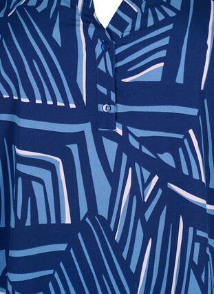 Flash – bluzka z dlugim rekawem i nadrukiem, Medieval Blue AOP, Packshot image number 2