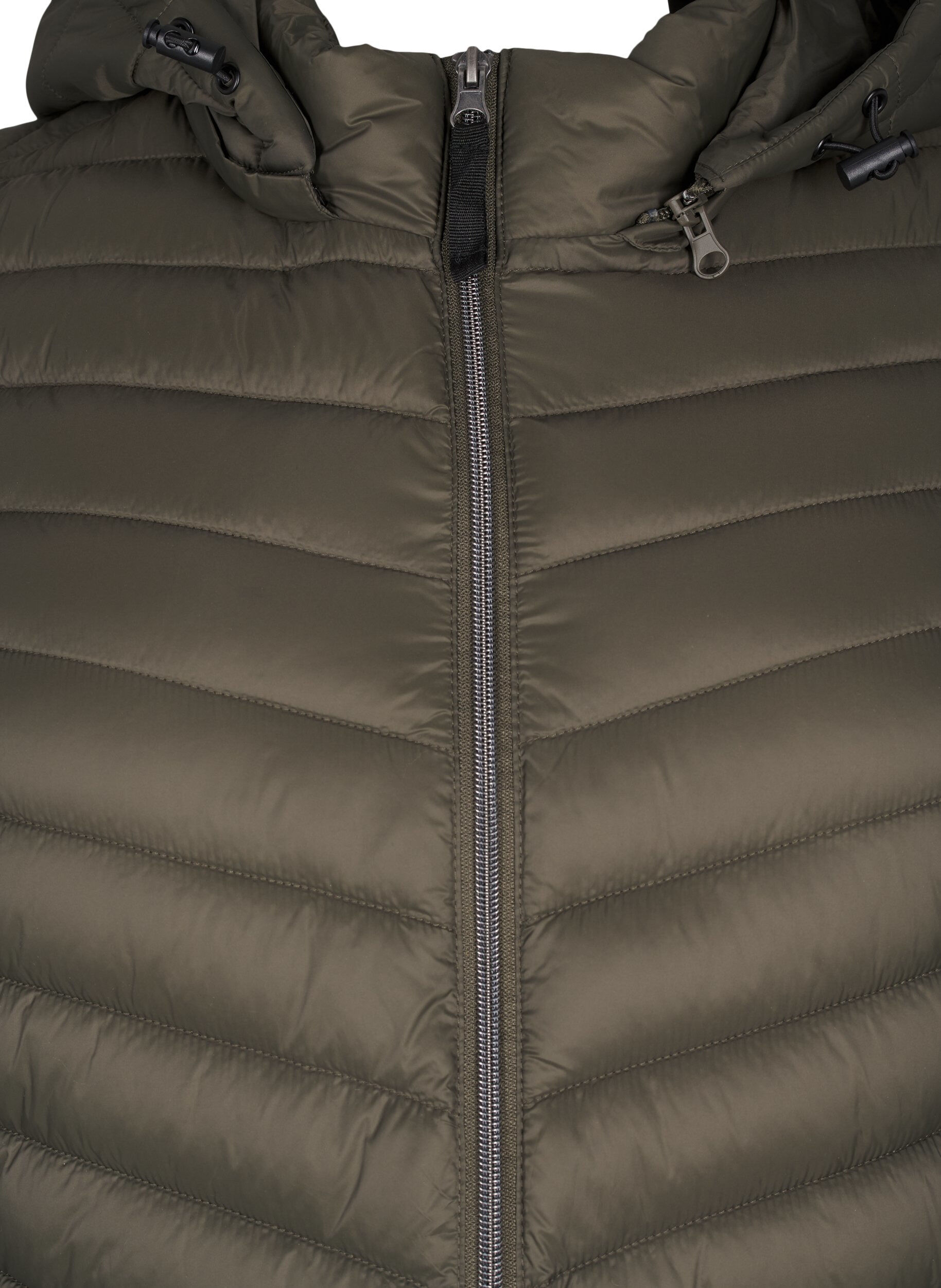 Zizzi Lekka kurtka z kieszeniami i odpinanym kapturem, Zielony, Packshot image number 2