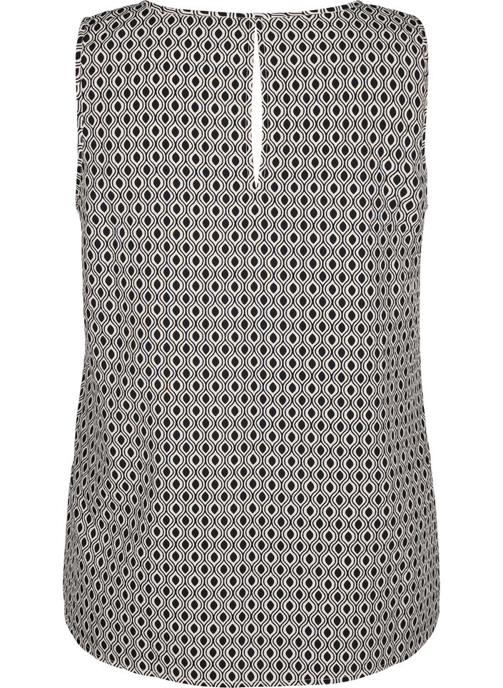 FLASH – top bez rekawów z nadrukiem, Czarne, Packshot image number 1