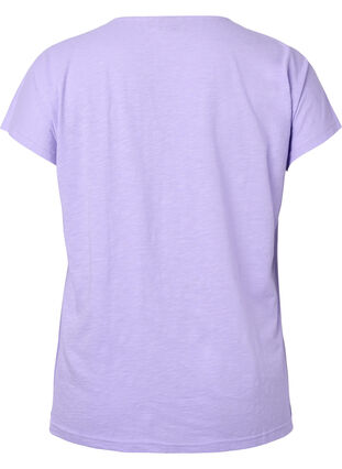 Bawelniana koszulka z nadrukiem lisci, Lavender C Leaf, Packshot image number 1
