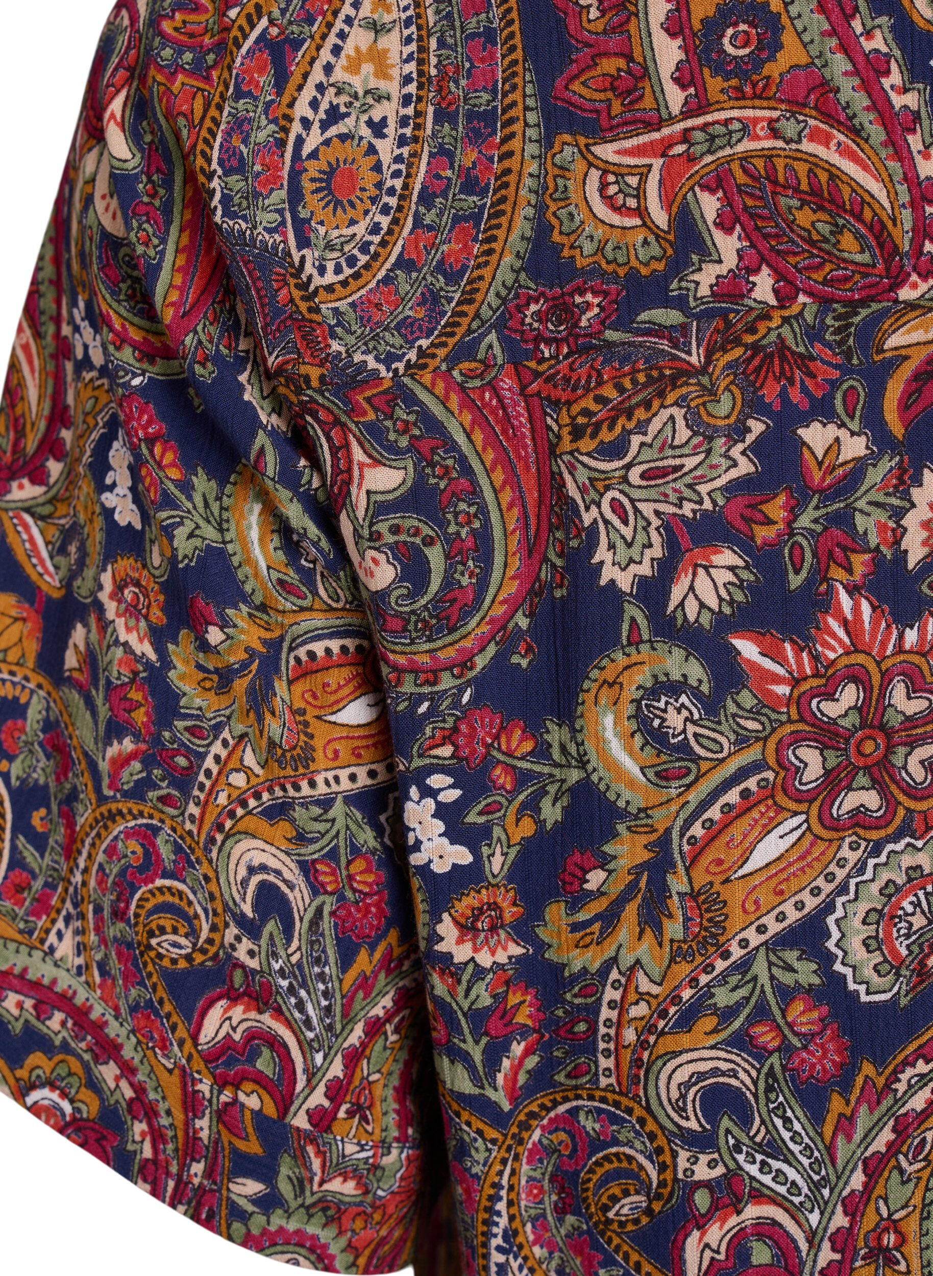 Zizzi Tunika z kr&oacute;tkim rekawem i wzorem tureckim, Niebieskie, Packshot image number 3