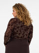 Siateczkowa bluzka w kwiaty, Brązowy, Model image number 2