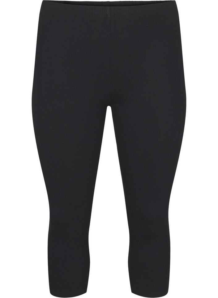 Podstawowe legginsy 3/4 z wiskozy, Black, Packshot image number 0