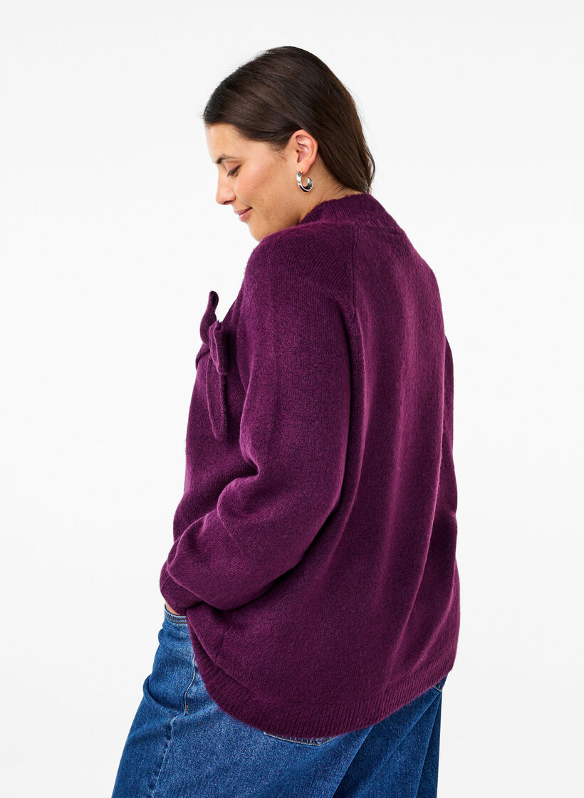 Dzianinowa bluzka z kokarda, Potent P. Black Mel., Model image number 1