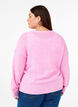 Dzianinowy sweter z dodatkiem welny, z dlugim rekawem i okraglym dekoltem, Begonia Pink Mel., Model image number 1