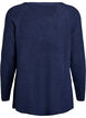 Sweter z dzianiny z ukosnym wzorem i rekawami raglanowymi, Niebieskie, Packshot image number 1