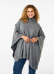 Poncho z golfem, Medium Grey Melange, Model image number 0