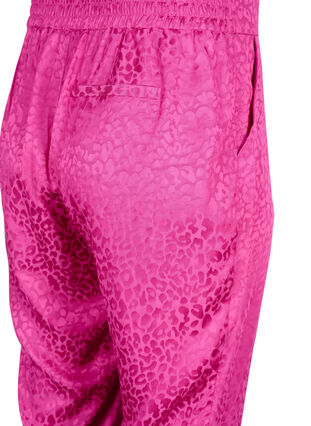 Wiskozowe spodnie zakardowe ton w ton, Rose Violet, Packshot image number 3