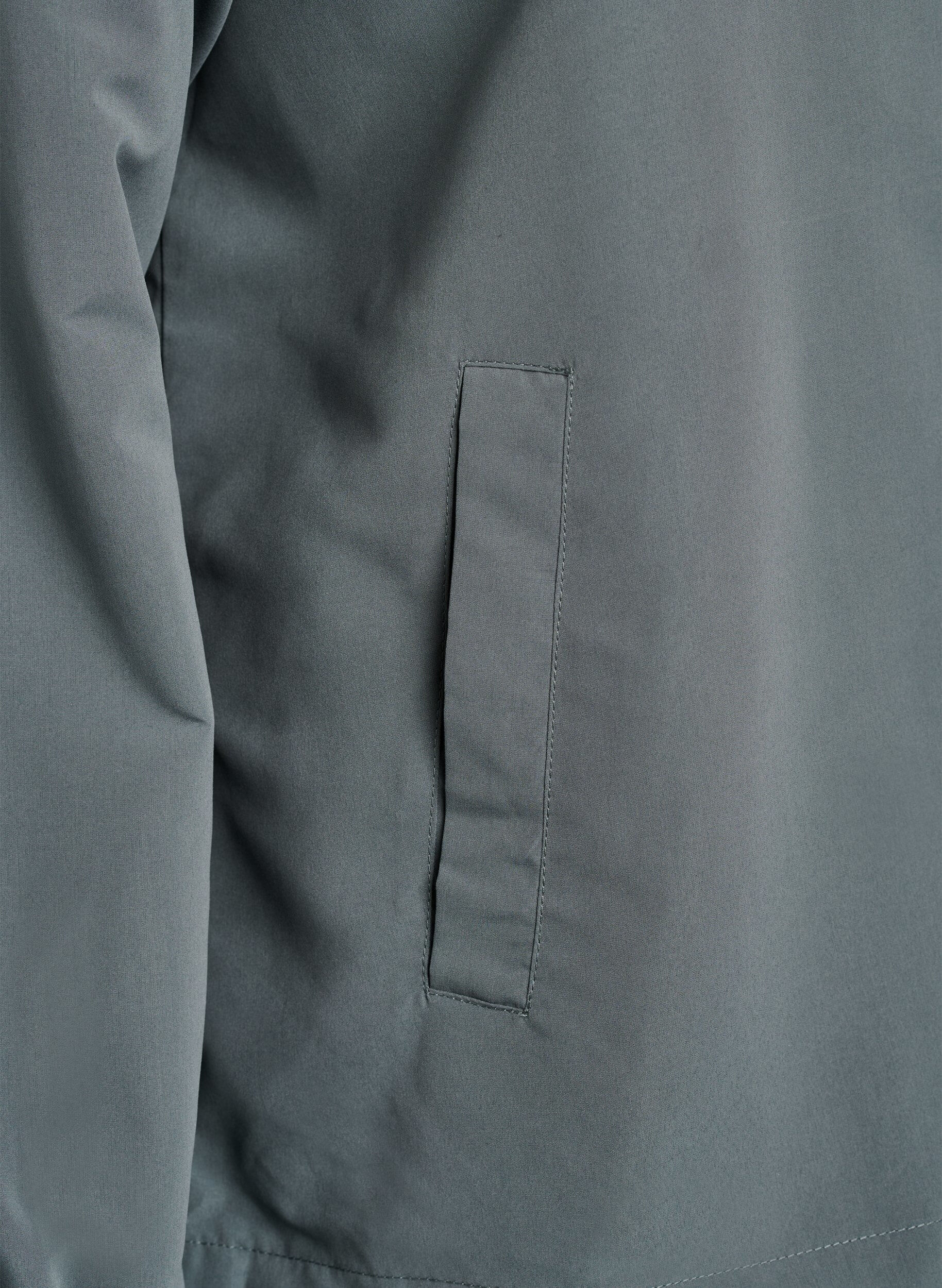 Zizzi Lekka kurtka z kapturem i zamkiem blyskawicznym, Zielony, Packshot image number 3