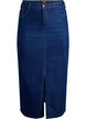 FLASH - Jeansowa sp&oacute;dnica midi z rozcieciem z przodu, Niebieskie, Packshot image number 0