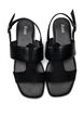 Szerokie - Sandaly z szerokimi paskami, Czarne, Packshot image number 2