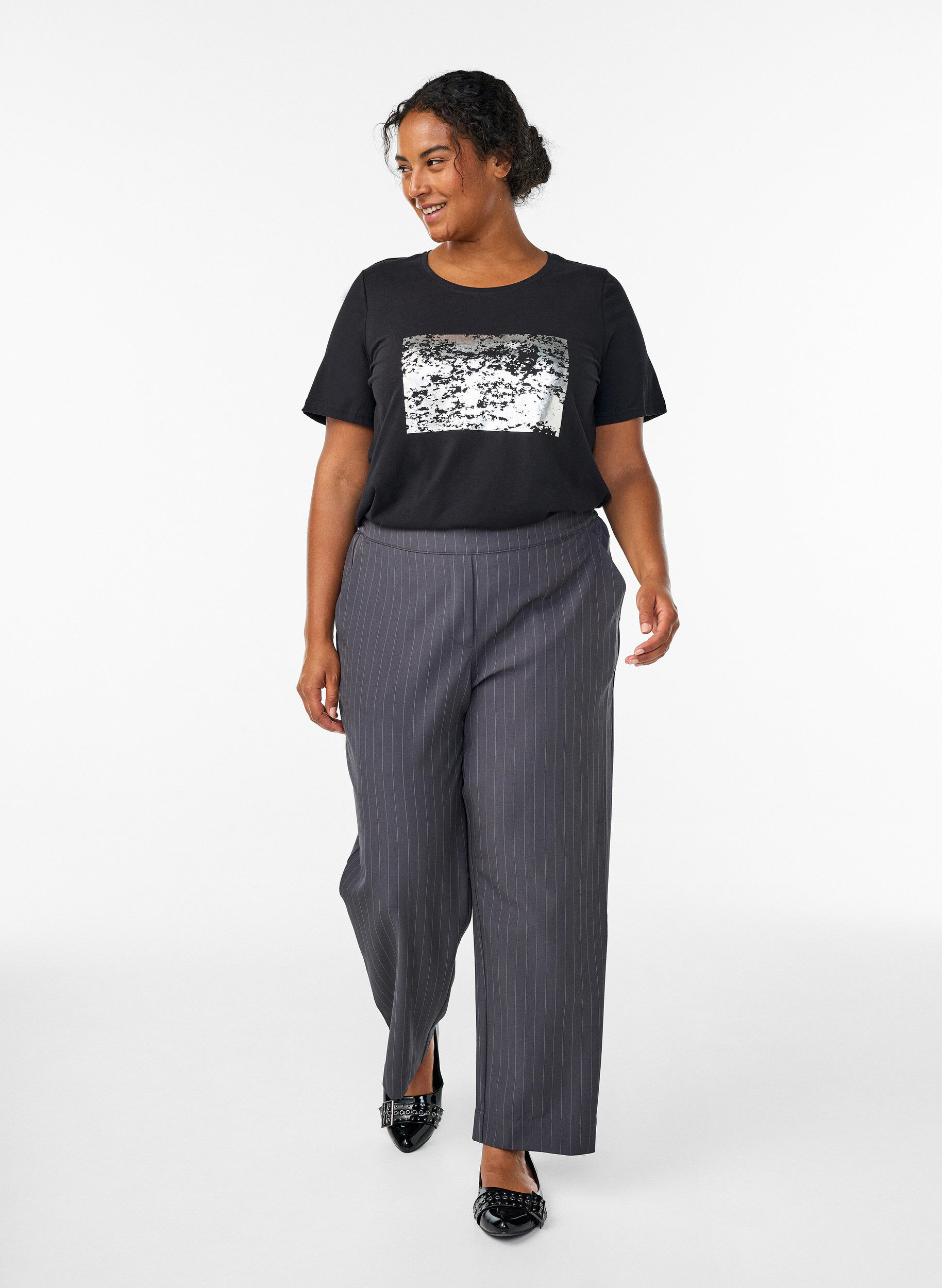 ZizziKoszulka z nadrukiem, Czarne, Model image number 1