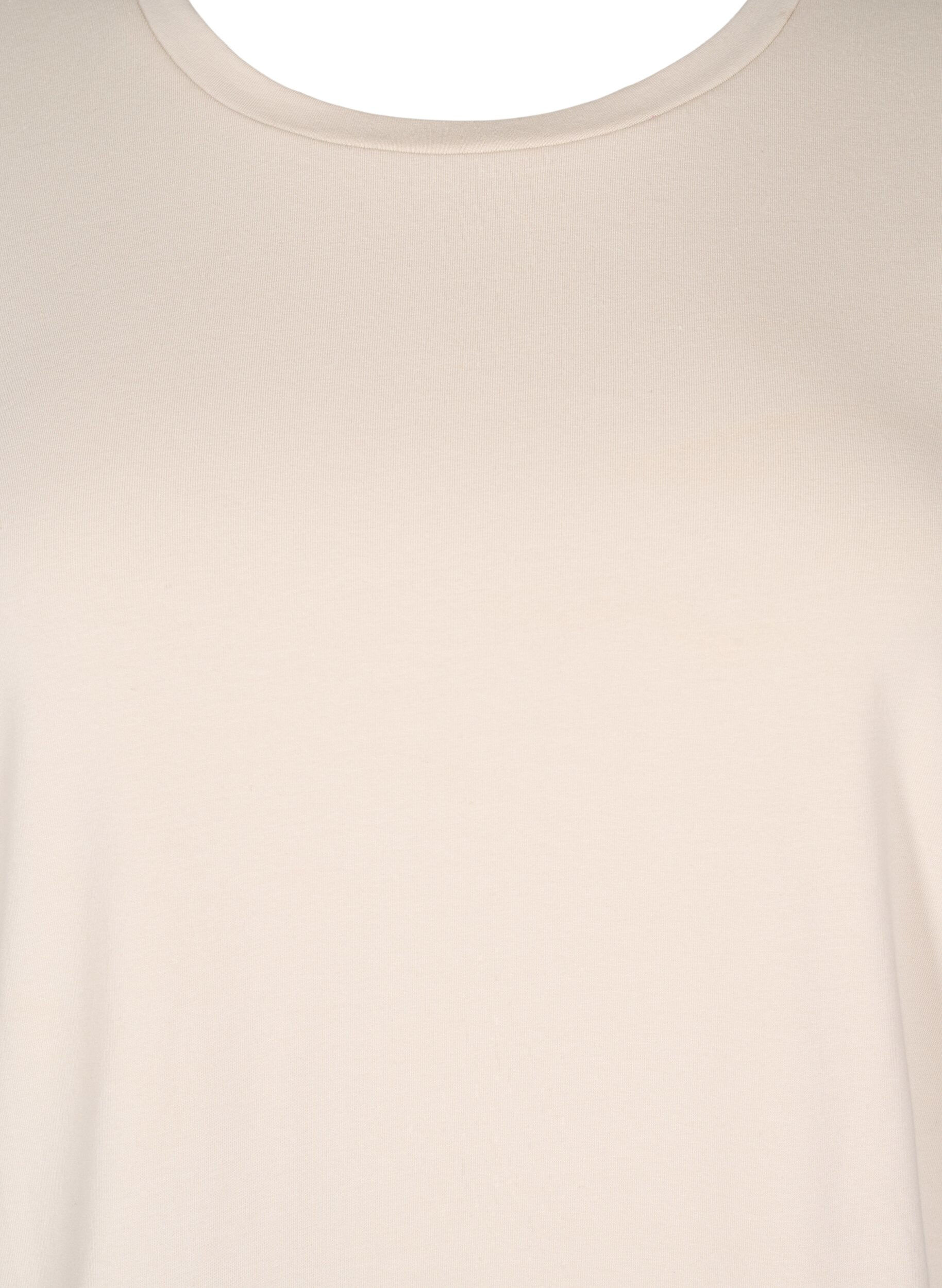 Zizzi Koszulka z haftem angielskim i falistymi brzegami, Beżowy, Packshot image number 2