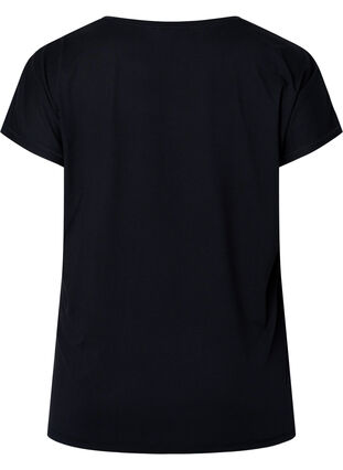 Koszulka treningowa z krótkim rekawem i nadrukiem, Black/Pink Print, Packshot image number 1
