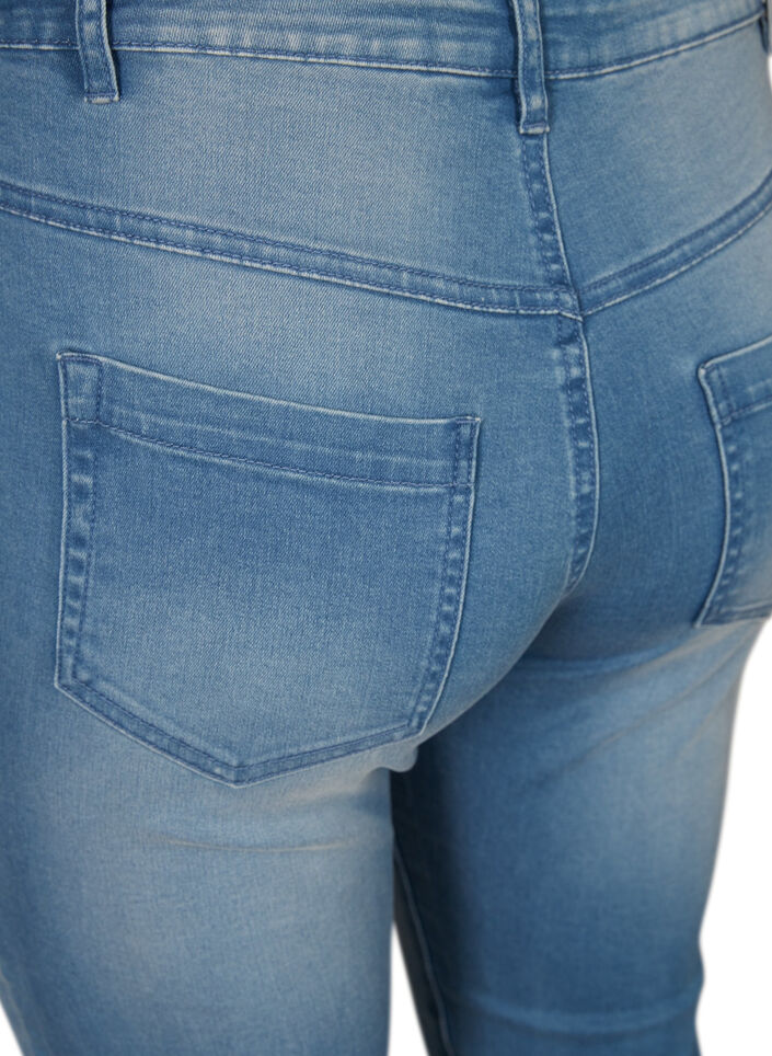 Amy capri jeans z wysokim stanem i bardzo dopasowanym krojem, Niebieskie, Packshot image number 3