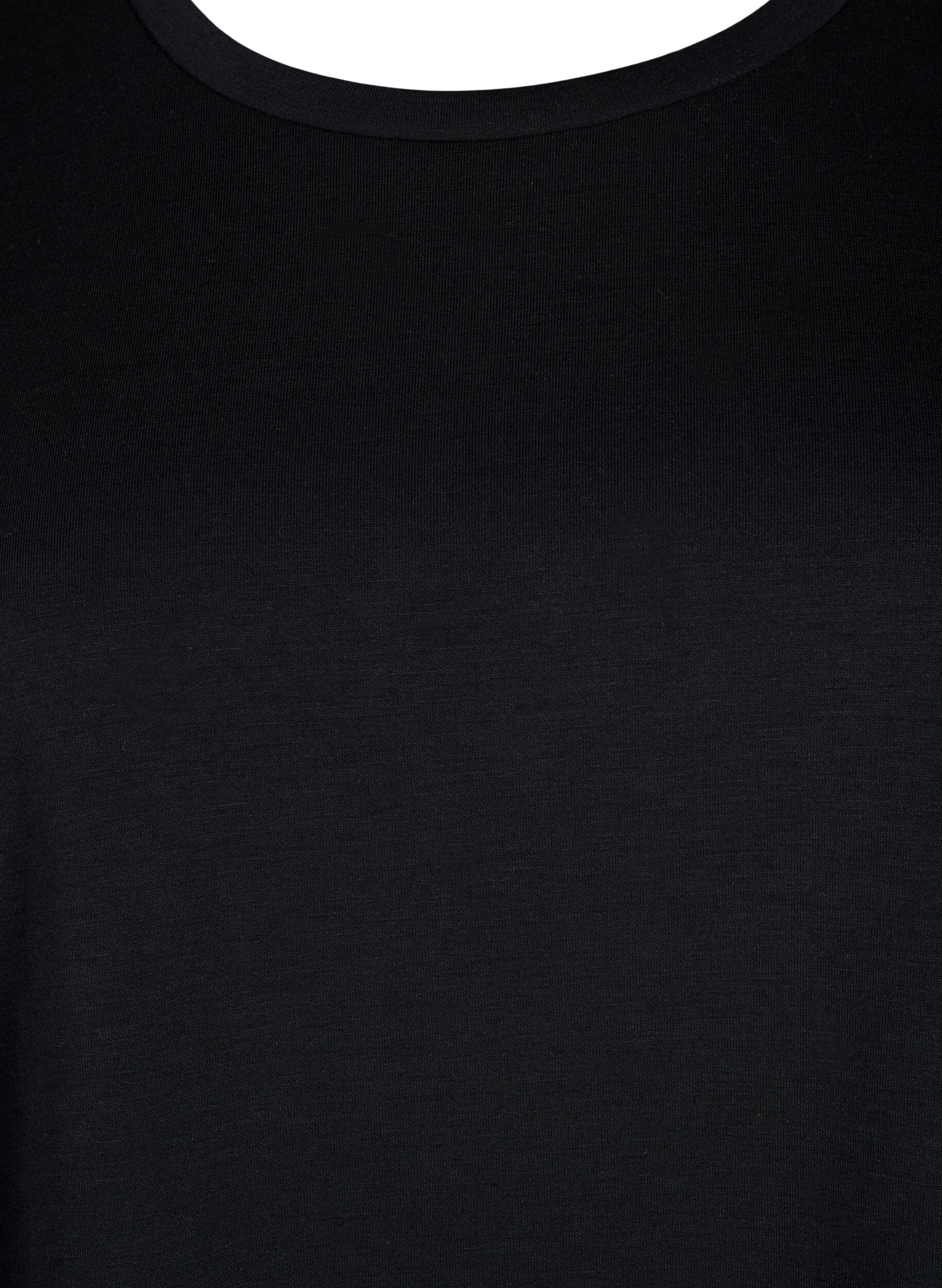 Zizzi Koszulka z mieszanki modalu, Czarne, Packshot image number 2